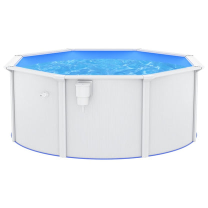 VIDAXL Piscine Avec Parois En Acier 300x120 Cm Blanc