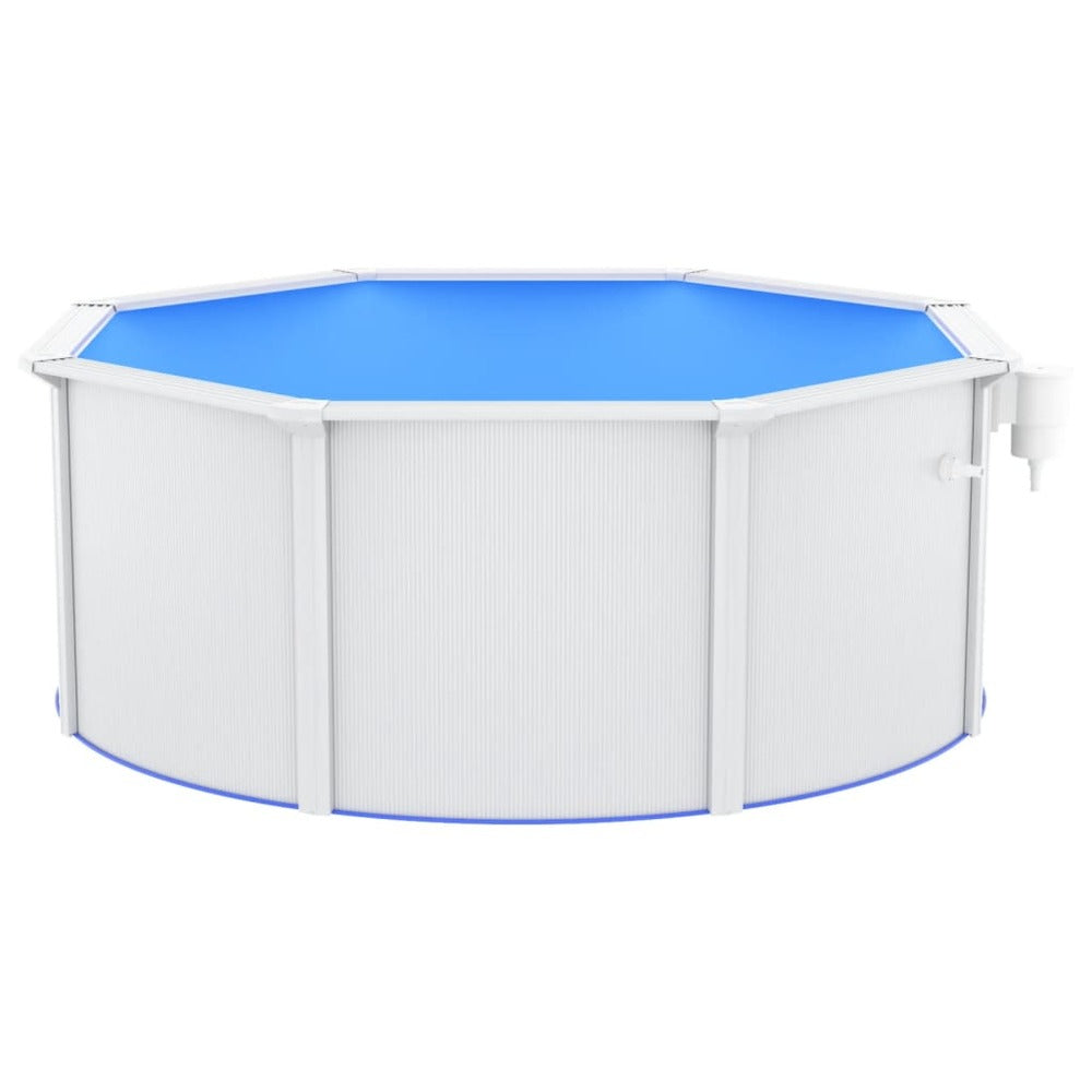 VIDAXL Piscine Avec Parois En Acier 300x120 Cm Blanc