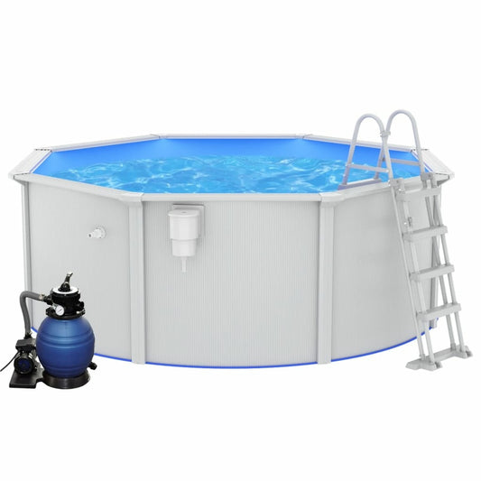 VIDAXL Piscine Avec Pompe Filtrante à Sable Et échelle 360x120 Cm