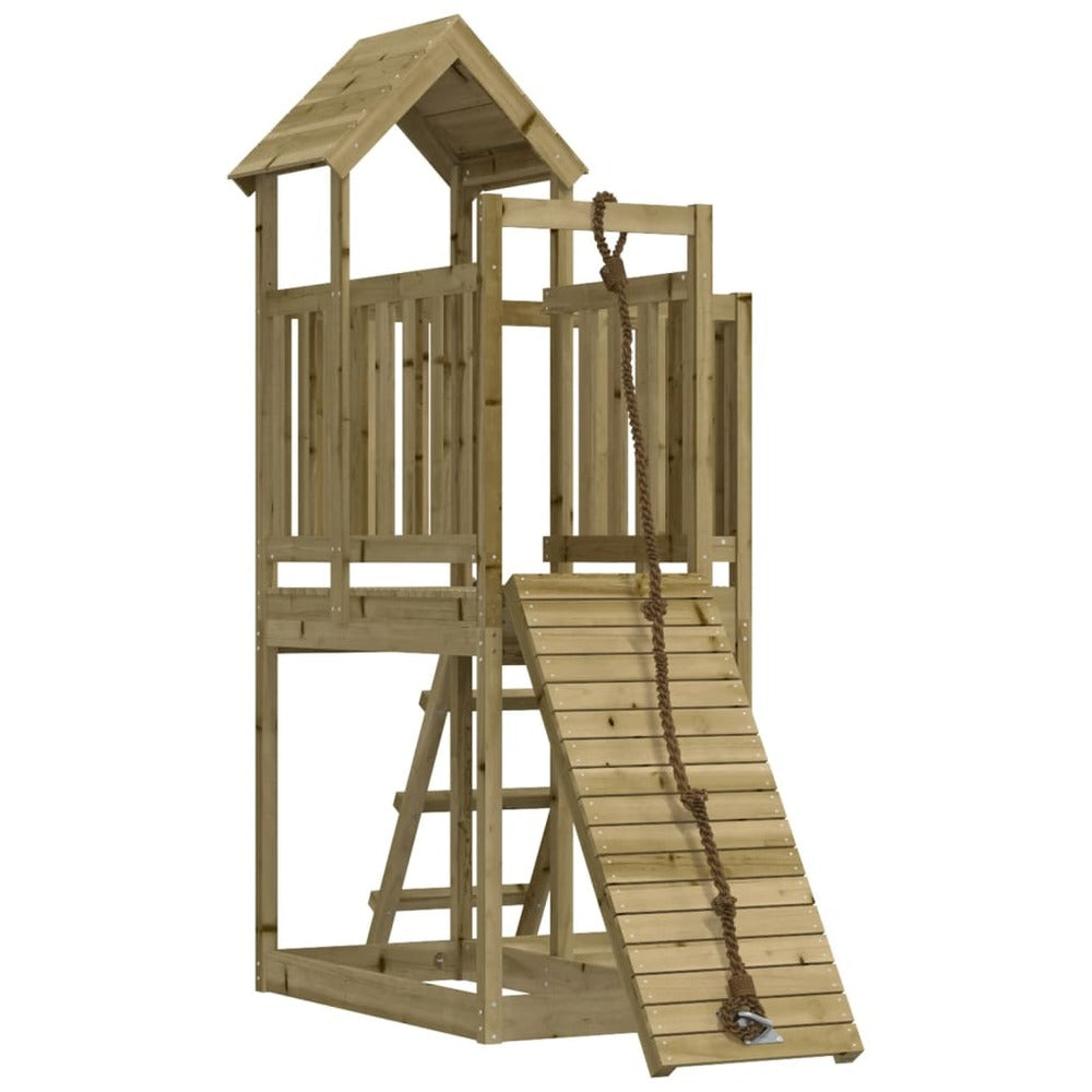 VIDAXL Maisonnette De Jeu Avec Mur D'escalade Bois De Pin Imprégné