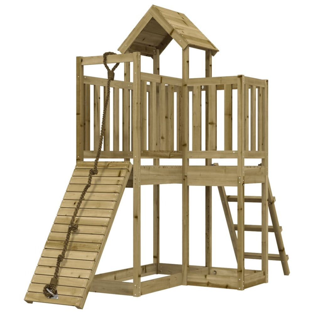 VIDAXL Maisonnette De Jeu Avec Mur D'escalade Bois De Pin Imprégné