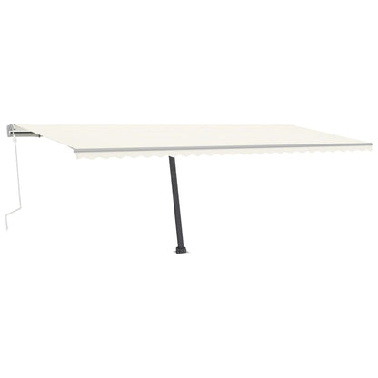 VIDAXL Auvent Manuel Rétractable Avec Led 600x350 Cm Crème