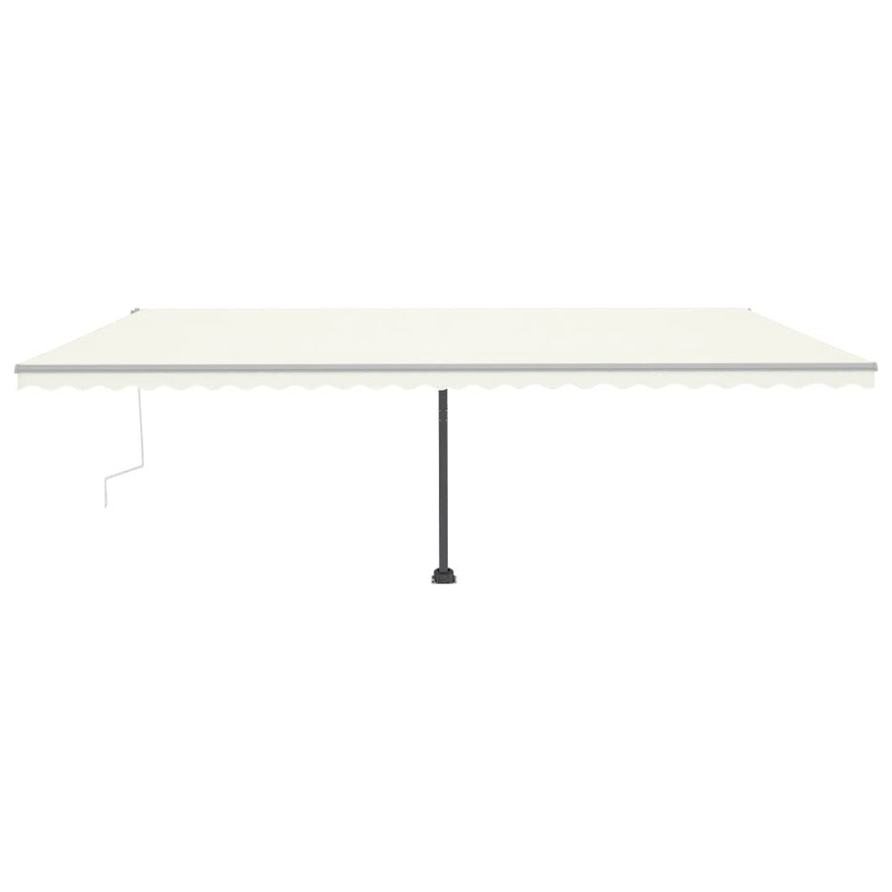 VIDAXL Auvent Manuel Rétractable Avec Led 600x350 Cm Crème