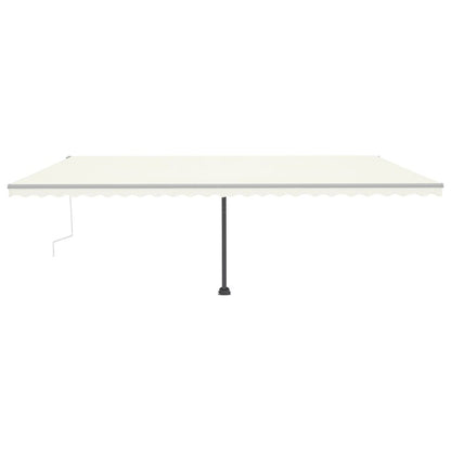 VIDAXL Auvent Manuel Rétractable Avec Led 600x350 Cm Crème