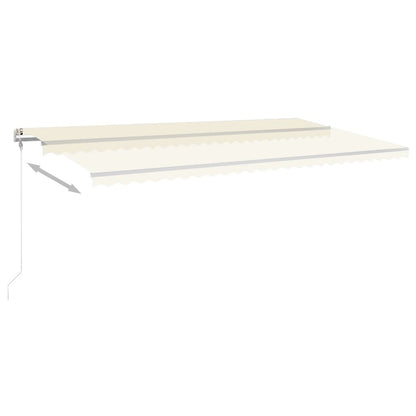 VIDAXL Auvent Manuel Rétractable Avec Led 600x350 Cm Crème