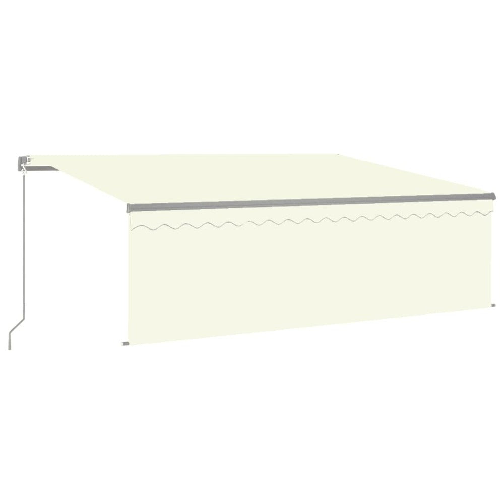 VIDAXL Auvent Manuel Rétractable Avec Store 4,5x3 M Crème