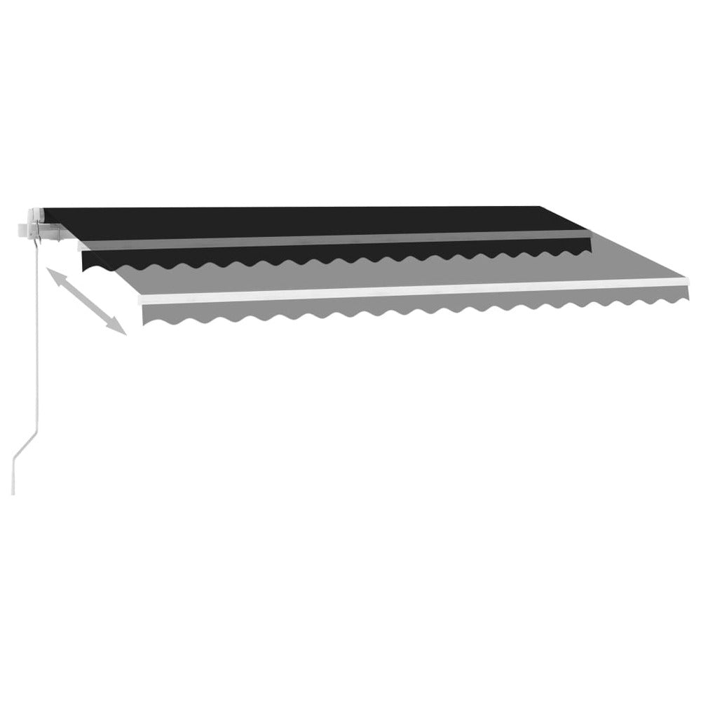 VIDAXL Auvent Manuel Rétractable Sur Pied 400x300 Cm Anthracite
