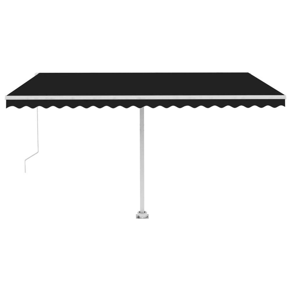 VIDAXL Auvent Manuel Rétractable Sur Pied 400x300 Cm Anthracite