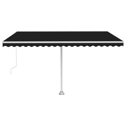 VIDAXL Auvent Manuel Rétractable Sur Pied 400x300 Cm Anthracite