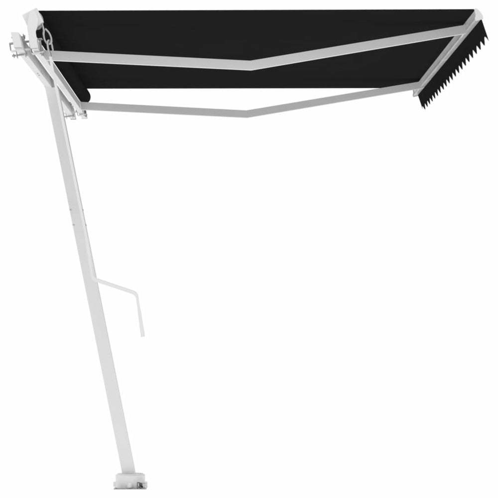 VIDAXL Auvent Manuel Rétractable Sur Pied 400x300 Cm Anthracite
