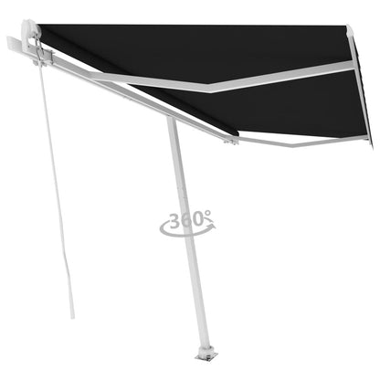 VIDAXL Auvent Manuel Rétractable Sur Pied 400x300 Cm Anthracite