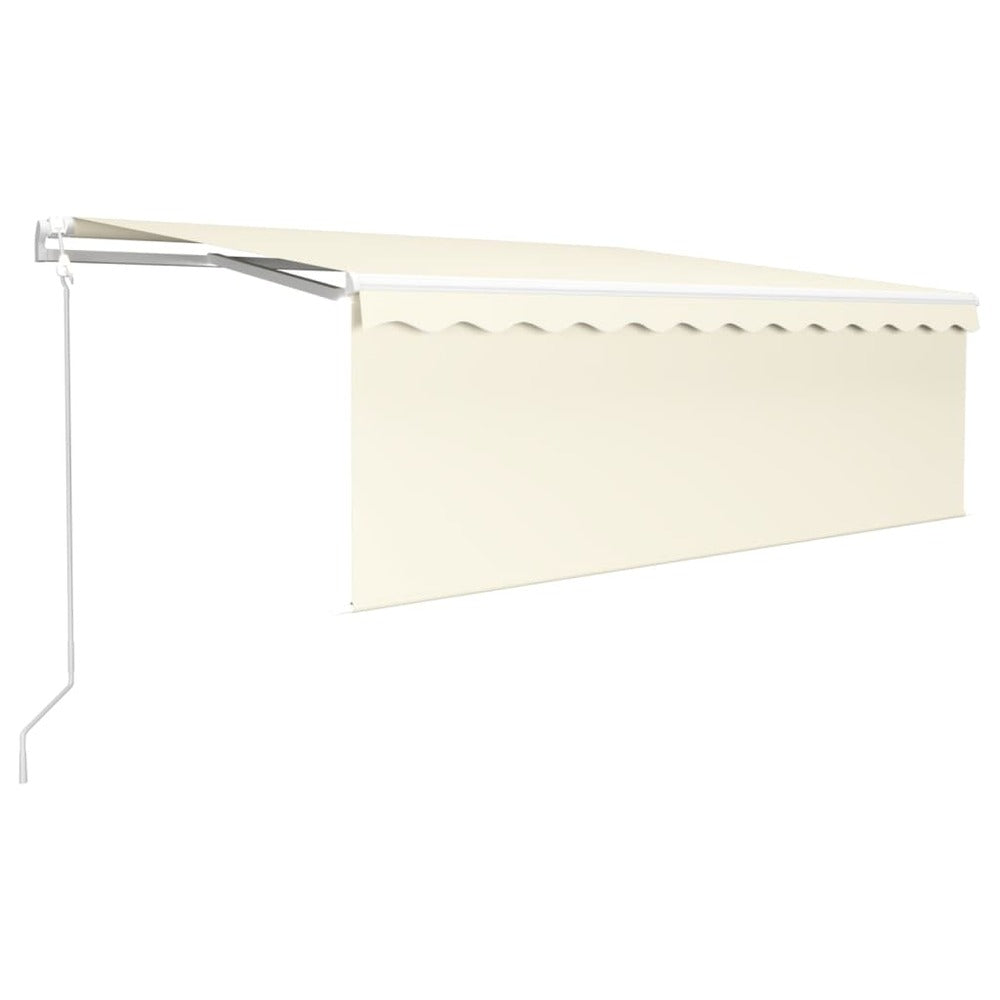 VIDAXL Auvent Automatique Rétractable Avec Store 4,5x3 M Crème