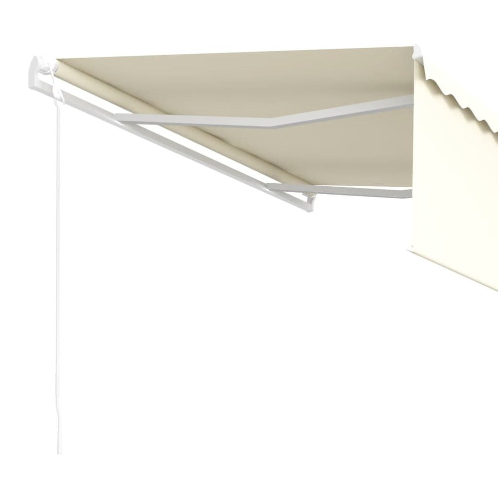 VIDAXL Auvent Automatique Rétractable Avec Store 4,5x3 M Crème