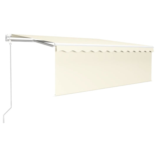VIDAXL Auvent Automatique Rétractable Avec Store 4,5x3 M Crème