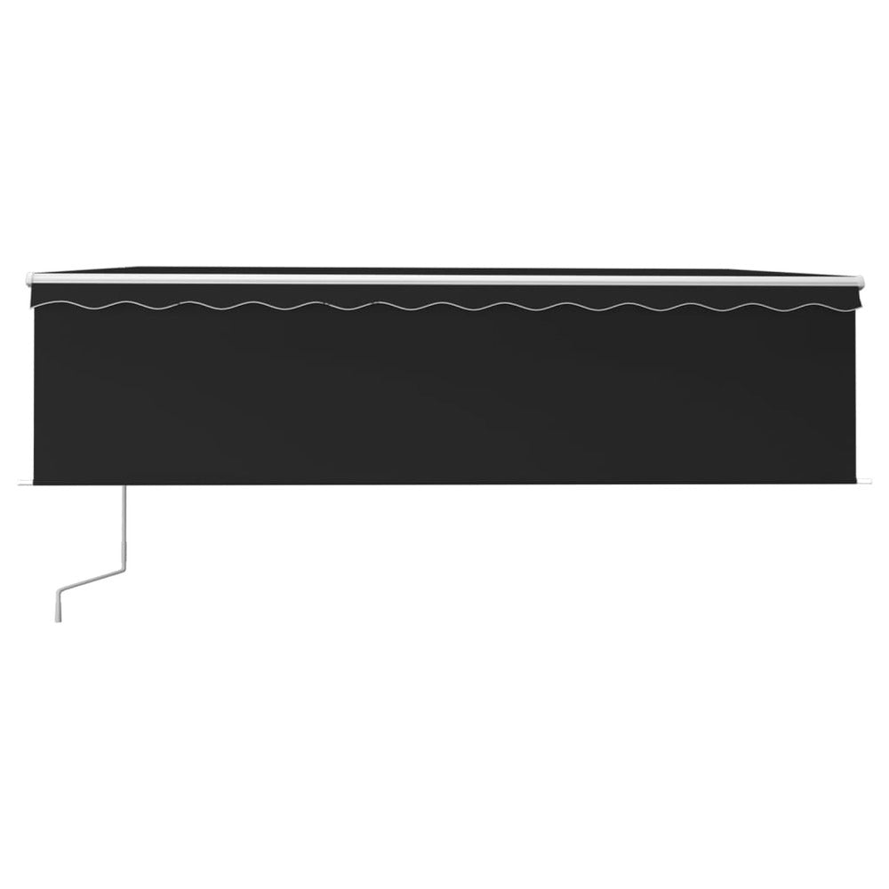 VIDAXL Auvent Automatique Store Capteur De Vent Et Led 5x3m Anthracite