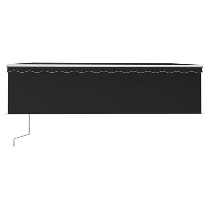 VIDAXL Auvent Automatique Store Capteur De Vent Et Led 5x3m Anthracite