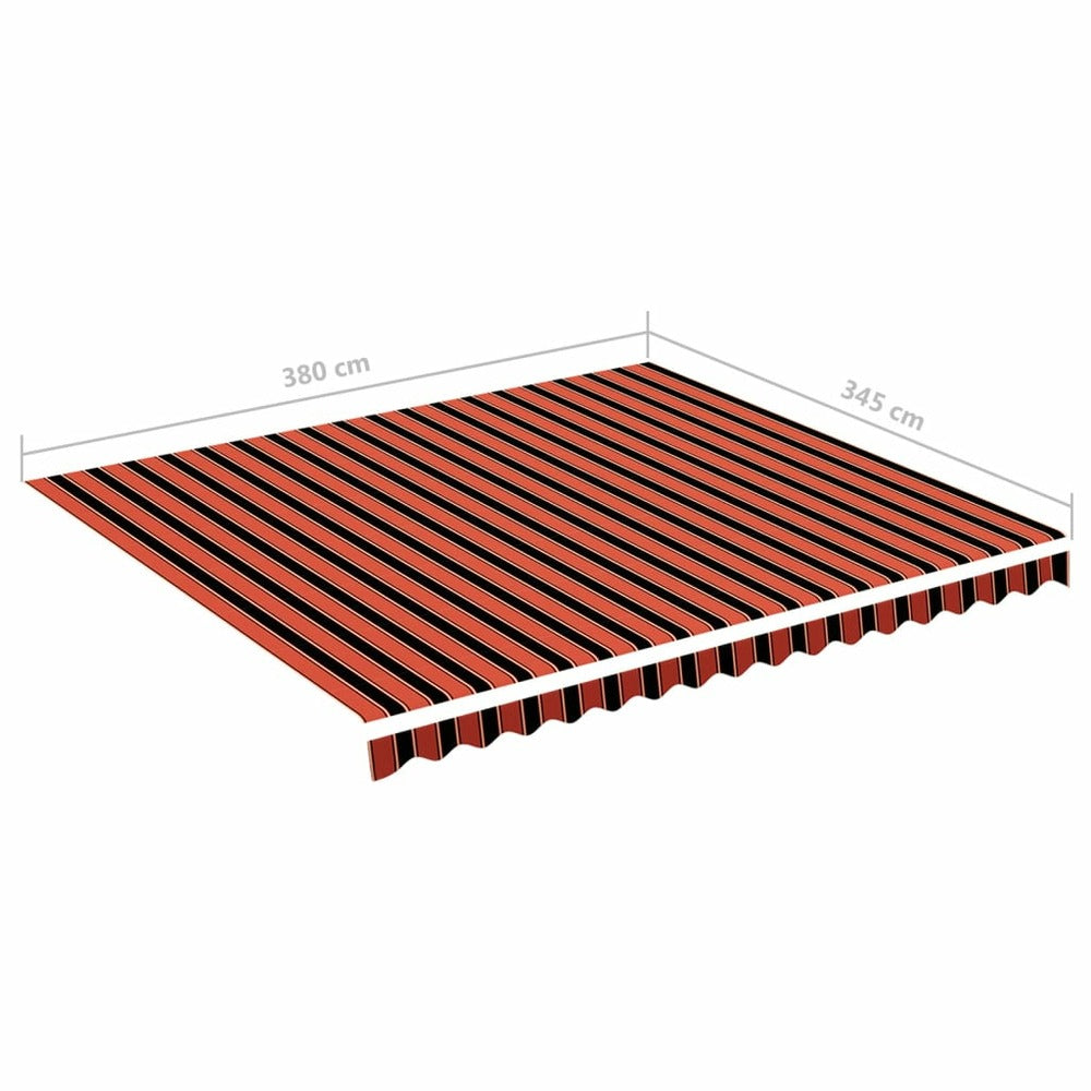 VIDAXL Tissu De Remplacement Pour Auvent Orange Et Marron 4x3,5 M