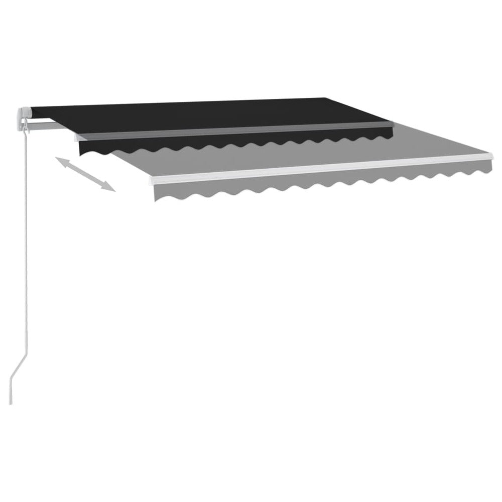 VIDAXL Auvent Rétractable Automatique Et Poteaux 3x2,5 M Anthracite