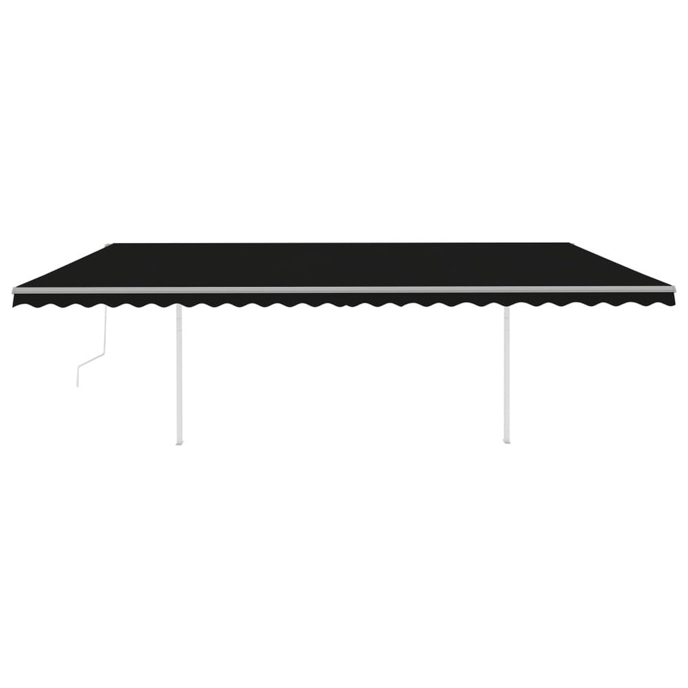 VIDAXL Auvent Automatique Rétractable Avec Poteaux 6x3,5 M Anthracite