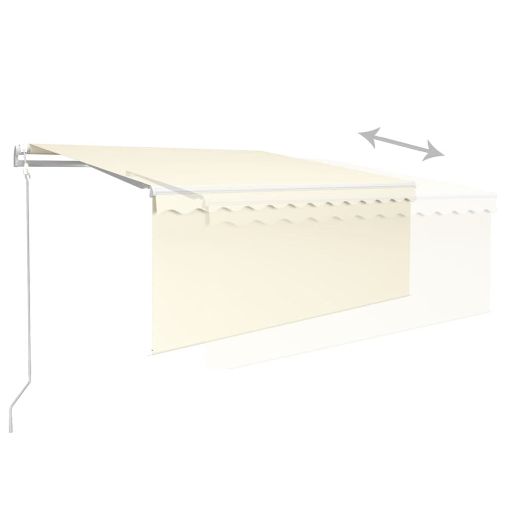 VIDAXL Auvent Rétractable Automatique Avec Store 3,5x2,5 M Crème