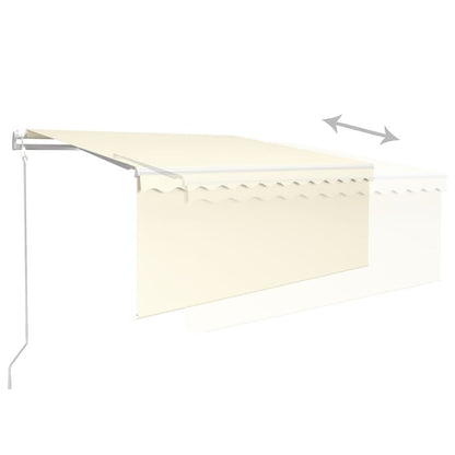 VIDAXL Auvent Rétractable Automatique Avec Store 3,5x2,5 M Crème