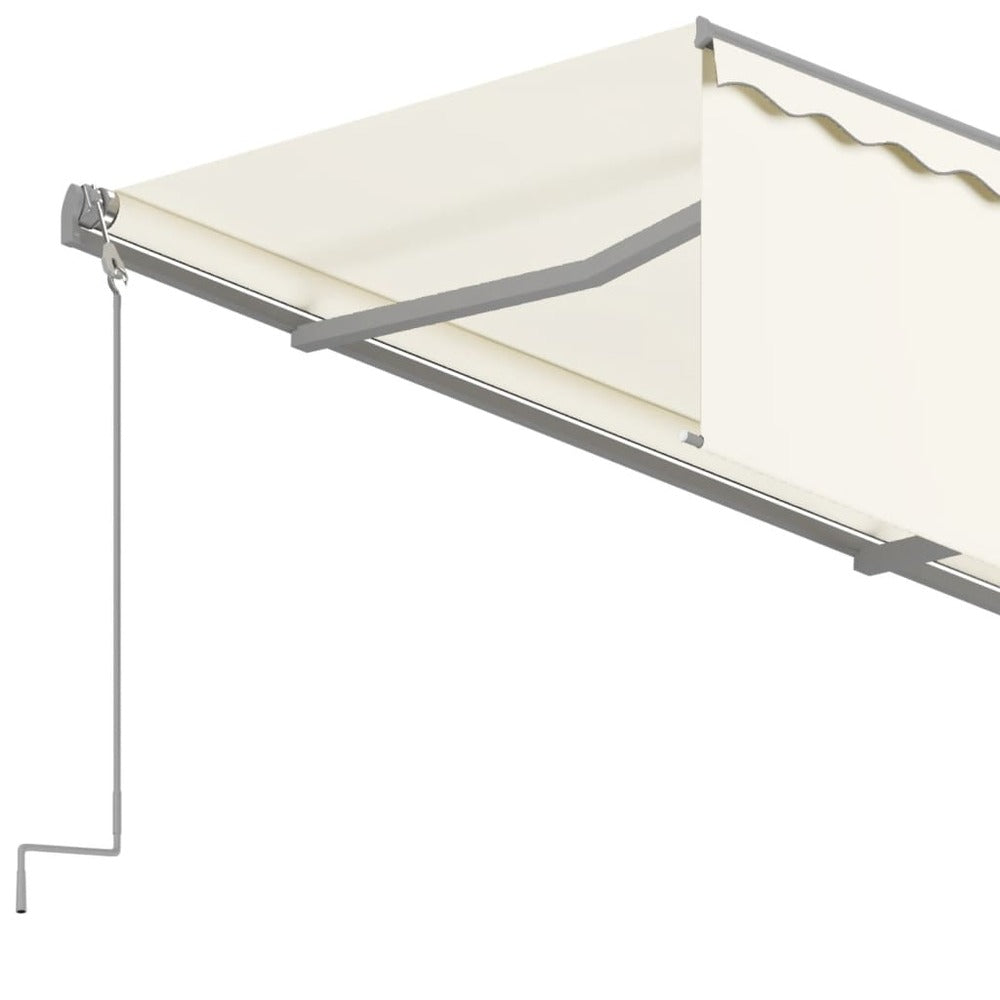 VIDAXL Auvent Manuel Rétractable Avec Store 4x3 M Crème
