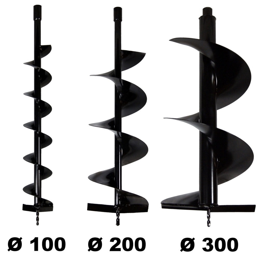  Lot De Mèches ø 100 + 200 + 300 Mm Pour Tarière Thermique