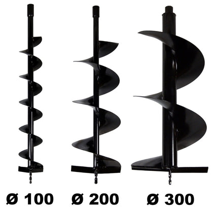  Lot De Mèches ø 100 + 200 + 300 Mm Pour Tarière Thermique