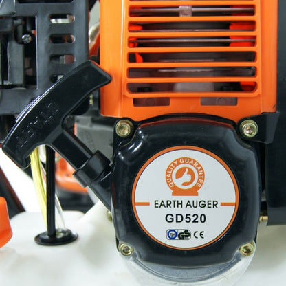  Tarière Thermique 52 Cm3 - 3 Cv + Lot De 3 Mèches (80, 100 Et 150 Mm)