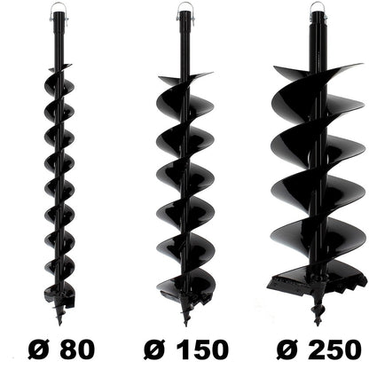  Lot De Mèches Semi-professionnelles ø 80 + 150 + 250 Mm Pour Tarière Thermique