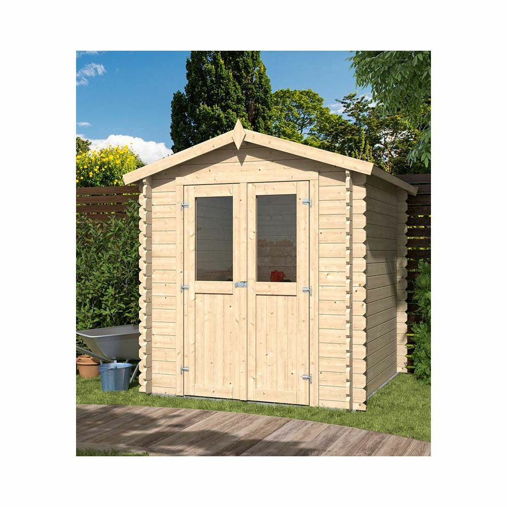  Abri De Jardin En Bois Double Pente Mini 180 X 180 Cm