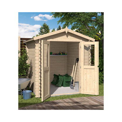  Abri De Jardin En Bois Double Pente Mini 180 X 180 Cm