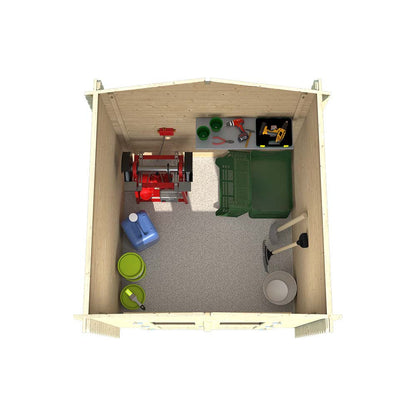  Abri De Jardin En Bois Double Pente Mini 180 X 180 Cm