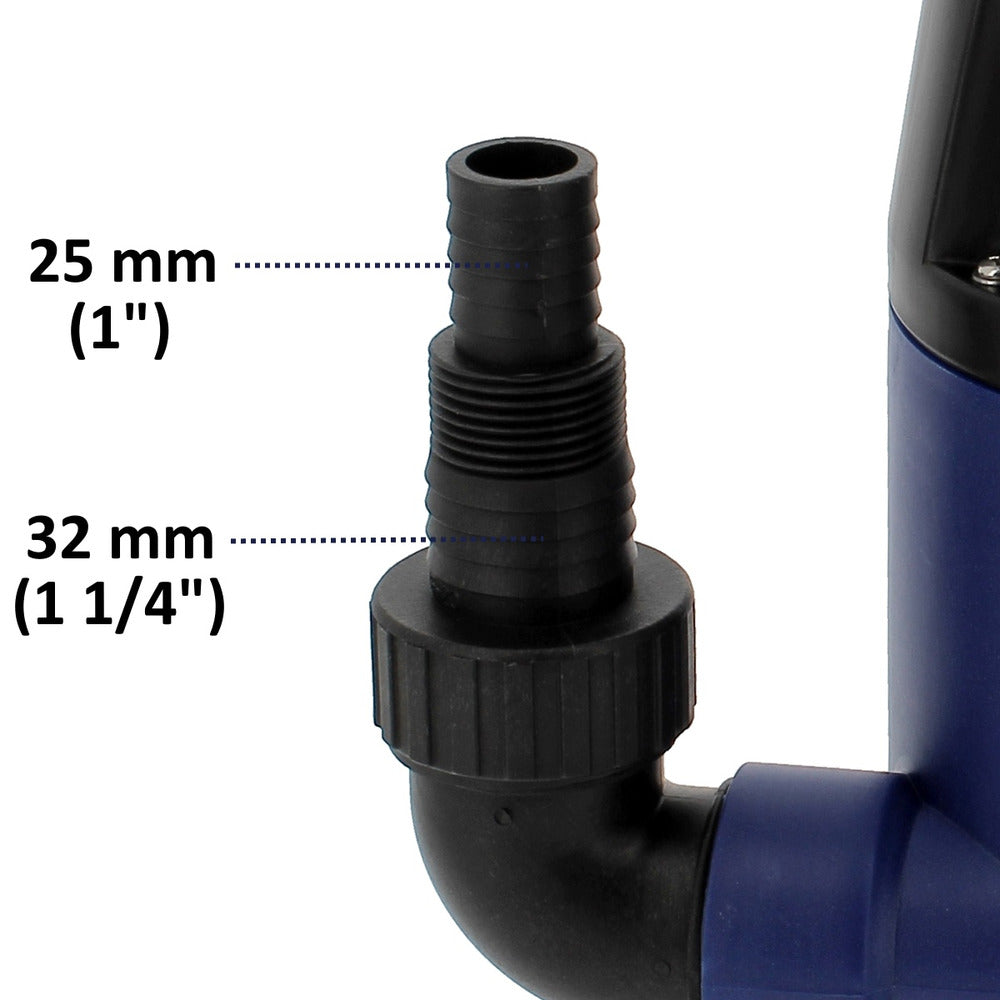  Pompe Immergée Pour Eaux Sales, 750 W, 12500 L/heure, Flotteur Intégré
