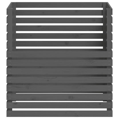 VIDAXL Composteur Gris 100x100x102 Cm Bois Massif De Pin
