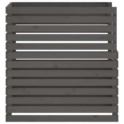 VIDAXL Composteur Gris 100x100x102 Cm Bois Massif De Pin