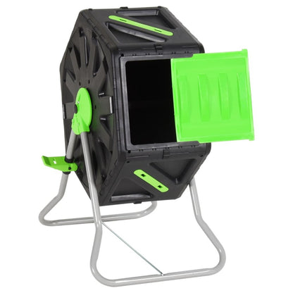 VIDAXL Composteur à Tambour 60x43x74 Cm 70 L Polypropylène