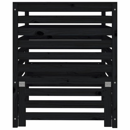 VIDAXL Composteur Noir 82,5x82,5x99,5 Cm Bois Massif De Pin