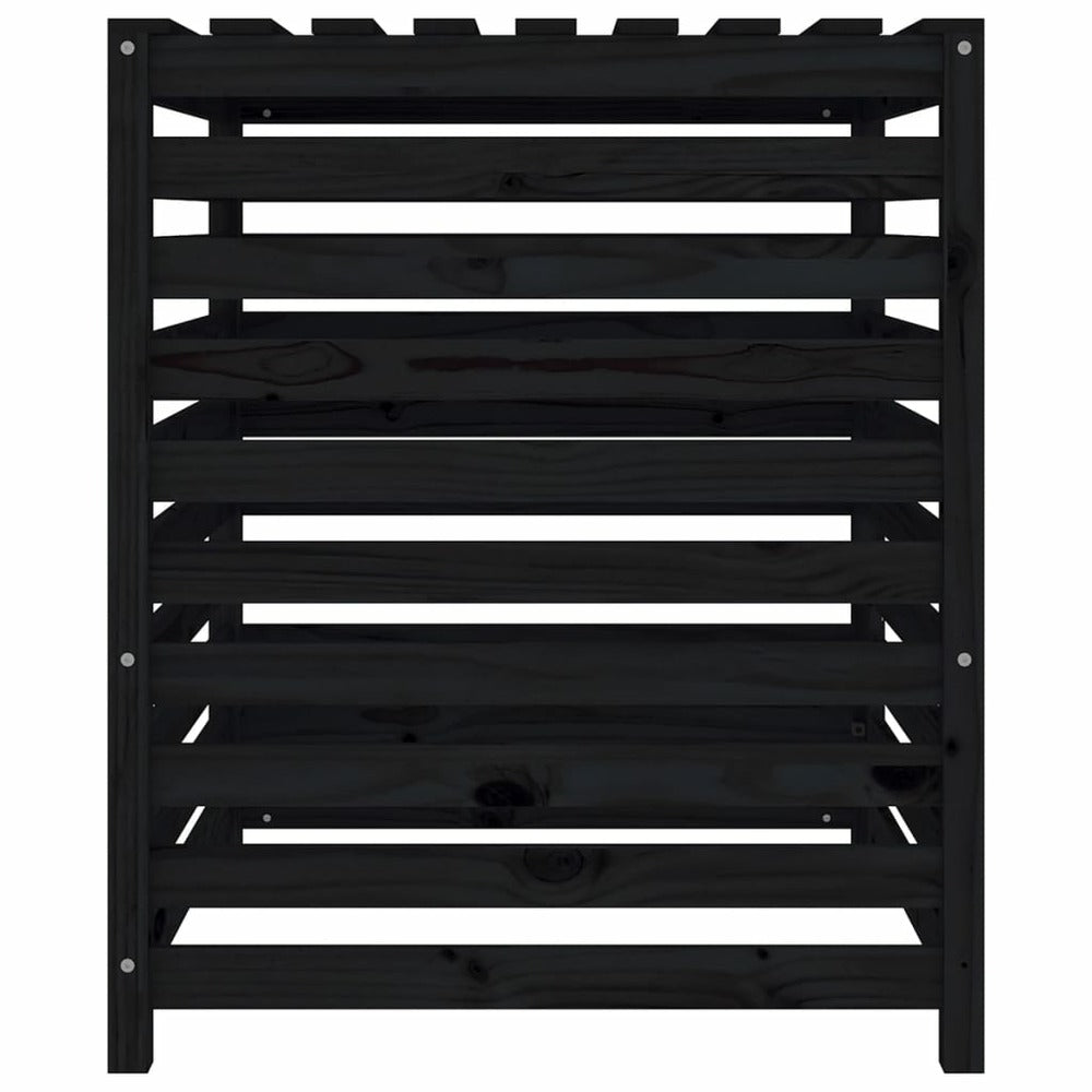 VIDAXL Composteur Noir 82,5x82,5x99,5 Cm Bois Massif De Pin