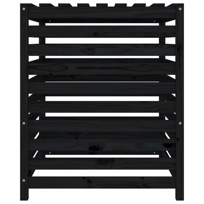 VIDAXL Composteur Noir 82,5x82,5x99,5 Cm Bois Massif De Pin