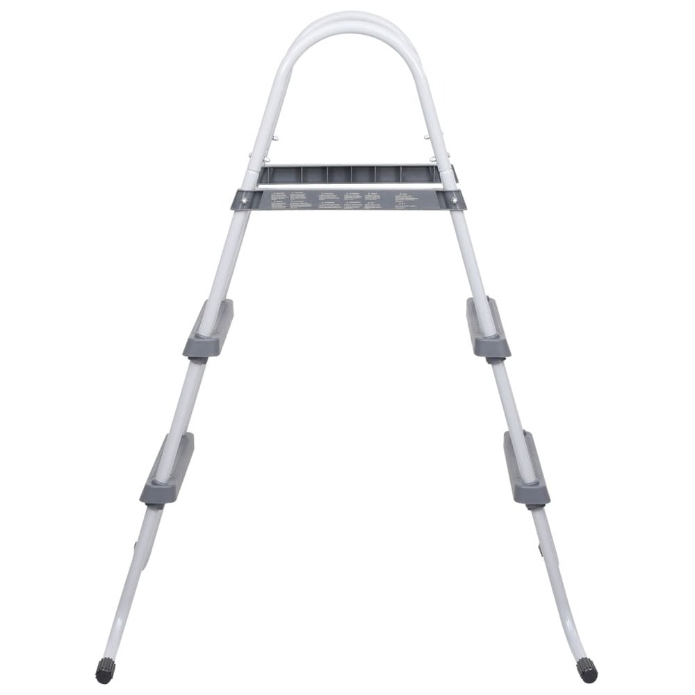 VIDAXL Échelle De Piscine Gris 84 Cm Acier
