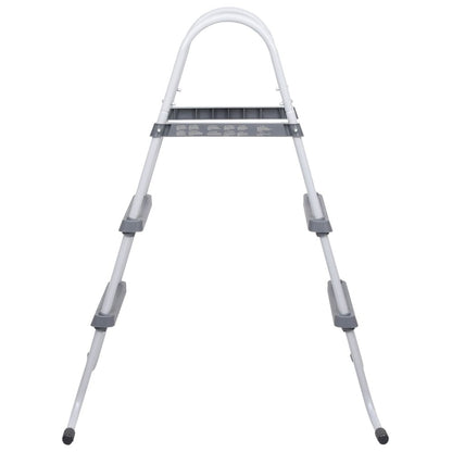 VIDAXL Échelle De Piscine Gris 84 Cm Acier