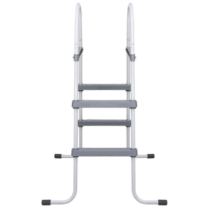 VIDAXL Échelle De Piscine Gris 84 Cm Acier