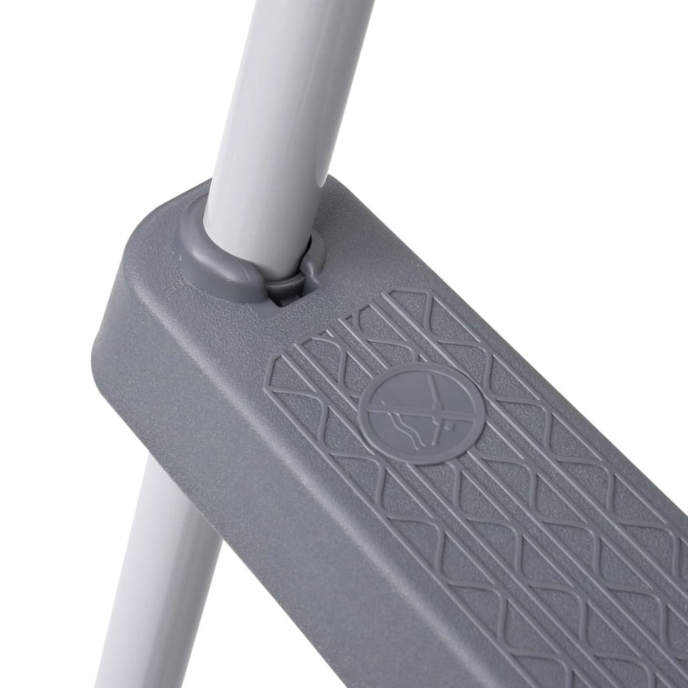 VIDAXL Échelle De Piscine Gris 84 Cm Acier