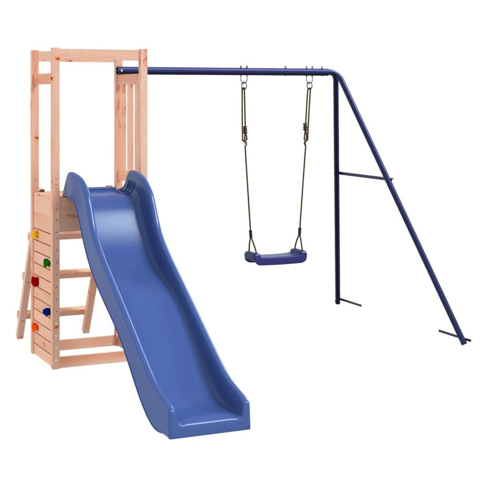 VIDAXL Maisonnette De Jeu Toboggan Et Balançoire Bois Massif Douglas