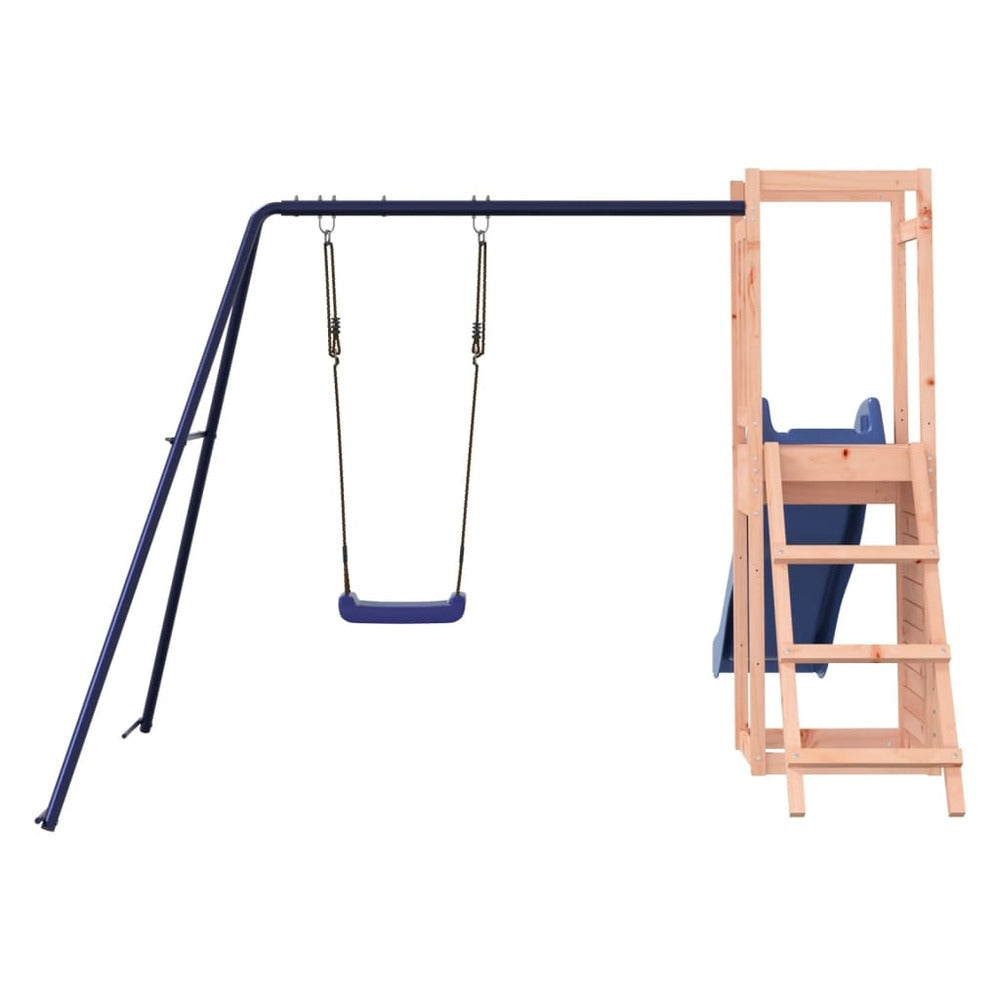 VIDAXL Maisonnette De Jeu Toboggan Et Balançoire Bois Massif Douglas