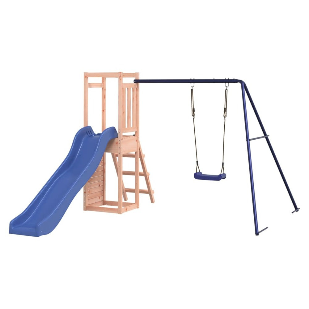 VIDAXL Maisonnette De Jeu Toboggan Et Balançoire Bois Massif Douglas