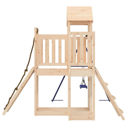 VIDAXL Maisonnette De Jeu Avec Mur D'escalade Balançoire Bois De Pin