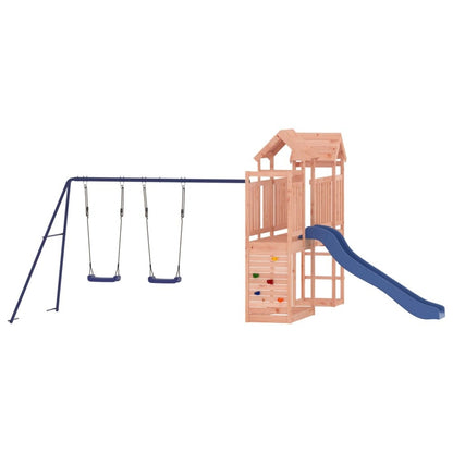 VIDAXL Maisonnette De Jeu Toboggan Et Balançoires Bois Massif Douglas