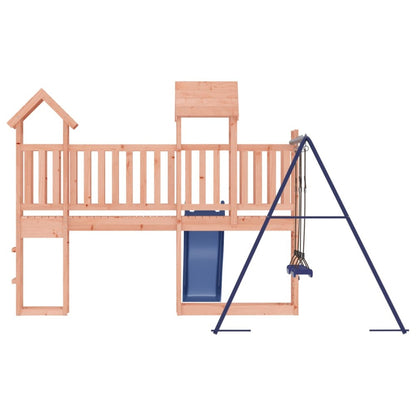 VIDAXL Maisonnette De Jeu Toboggan Et Balançoires Bois Massif Douglas